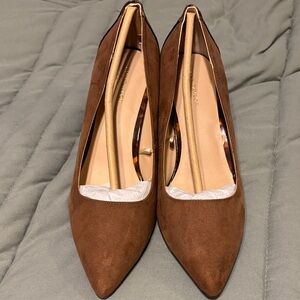 Nine West Brown Suede Heels